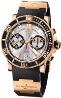 ULYSSE NARDIN Marine MAXI DIVER CHRONOGRAPH 18K ROSE GOLD REF. 8006-102-3A/91 SELF-WINDING CAL. UN-800