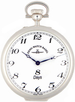 ZENO-WATCH BASEL Pocket Watch Lepine Nidor 8-Days – numbers – silver Ref. BuserTU-i2-num  Cal. Nidor-Buser Frères (NOS) 1918