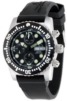 ZENO-WATCH BASEL Airplane Diver Chronograph Numbers 20 ATM Black-Black Ref. 6349TVDD-3-a1 self-winding cal. Valjoux 7750