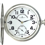 ZENO-WATCH BASEL Pocket Watch Savonette – Basilea solid sterling silver (925) Ref. 155-i2-num Unitas 6498