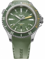 TRASER H3 P67 Diver Automatic Green Ref. 110327 46mm 50ATM green rubber strap