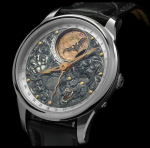 SCHAUMBURG WATCH MooN Werewolf perpetual moon - limited edition of 25 - hand engraved silver dial - ref. 1001.3(2)