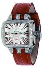 GIO MONACO Hollywood Diamonds Ref. 227 - diamond set luxurious timepiece, polished stainless steel, ETA 980.163 quartz caliber