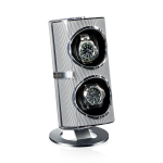 WATCH WINDERS Designhütte Seno Silver Ref. 70005-123 for two automatic watches