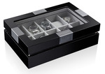WATCH BOXES Heisse & Söhne Executive 10 black Ref. 70019/57 fine wood hi-gloss lacquer for 10 watches