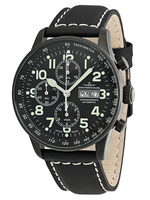 ZENO-WATCH BASEL X-Large Pilot Ref. P557TVDD-bk-a1 Blacky Chrono Day Date