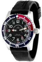 ZENO-WATCH BASEL Airplane Diver 50 ATM Black Dial Blue-Red Diver Bezel - Ref. 6349-515Q-12-a1-47 Cal. Ronda 515 Quartz