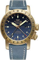 GLYCINE AIRMAN 44 AUTOMATIC WORLDTIMER BRONZE BLUE REF. GL0167 SELF-WINDING CAL. GL293