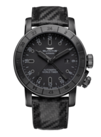 GLYCINE AIRMAN 44 AUTOMATIC WORLD TIMER IP BLACK REF. GL0155 SELF-WINDING GMT CAL. GL293