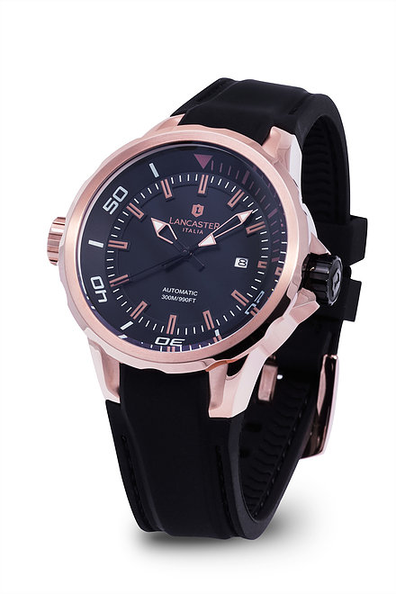 DESIGNER BRANDS LANCASTER ITALIA SPACE SHUTTLE AUTOMATIC ROSE GOLD IP REF. OLA0668S-RG-NR-NR CAL. CM8215