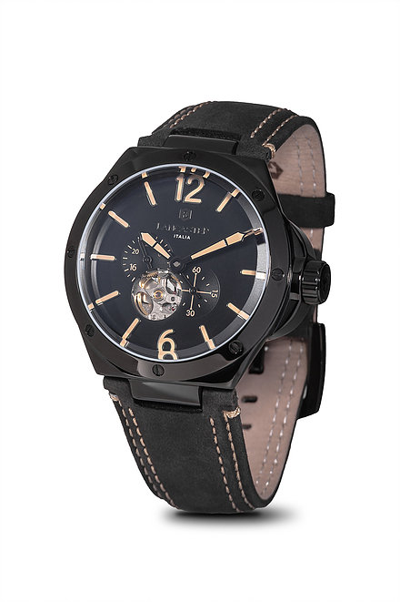 DESIGNER BRANDS LANCASTER ITALIA SPACE SHUTTLE MECCANICO PVD BLACK REF. OLA0677L-BK-NR-NR CAL. CM8257