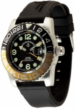 ZENO-WATCH BASEL Airplane Diver Ref. 6349GMT-3-a1-9 Automatic GMT Points (Dual Time) Cal. ETA 2893 50ATM BK/YL
