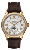 SPECIALITIES MOONPHASE Ref. 16066.2562, 2567, 2512  (rose) gold plated-leather / dial - silver (black)-roman numerals