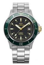 GLYCINE COMBAT SUB 42 ALL STEEL GREEN BEZEL REF. GL0272 SELF-WINDING CAL. GL224