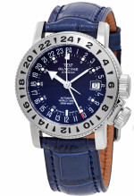GLYCINE AIRMAN 18 GMT REF. GL0222 STEEL BLUE SELF-WINDING CAL. GL224