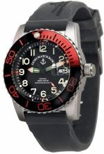 ZENO-WATCH BASEL Airplane Diver Automatic Numbers Black/Orange Ref. 6349-12-a1-5 (ETA 2824 Caliber) 50ATM