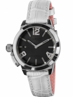 U-BOAT Classico 38 BLACK MOTHER OF PEARL, CODE 8482, 42 white sapphires on indexes, Ronda 704.3 Cal.