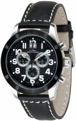 ZENO-WATCH BASEL Precision Screws 5040 Chronograph Big Date Ref. 9540Q-SBK-b1 Ronda 5040.B quartz cal.