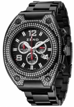 ZENO-WATCH BASEL Fashion Bling 1 Ref. 91026-5030Q-bk-i1M Swiss Quartz Chronograph Hip-Hop 46mm 10ATM Ltd/200
