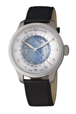 ZENO-WATCH BASEL Oversized OS Polar Worldtimer Silver Ref. 8563WT-S2 LTD/300 Caliber: ETA 2893-2 Top Grade