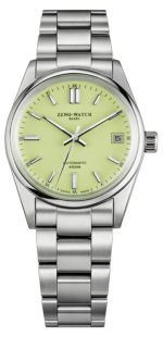 ZENO-WATCH BASEL Precision Super Precision Automatic Small II Ref. 6704-3-5206-i9M Pistachio Cal. AS 5206 (NOS 1975)