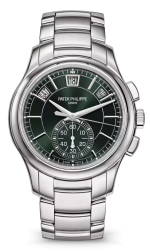 PATEK PHILIPPE COMPLICATIONS REF. 5905/1A-001 ALL STEEL FLYBACK CHRONOGRAPH. ANNUAL CALENDAR CAL. CH 28-520 QA 24H