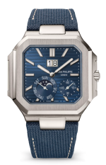 PATEK PHILIPPE CUBITUS 5822P-001 PLATINUM. INSTANTANEOUS GRAND DATE, DAY AND MOON PHASE CAL. 240 PS CI J LU