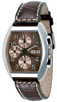 ZENO-WATCH BASEL Tonneau Sapphire Chronograph Day-Date Ref. 3077TVDD-a6 (copper), -a1 (black)